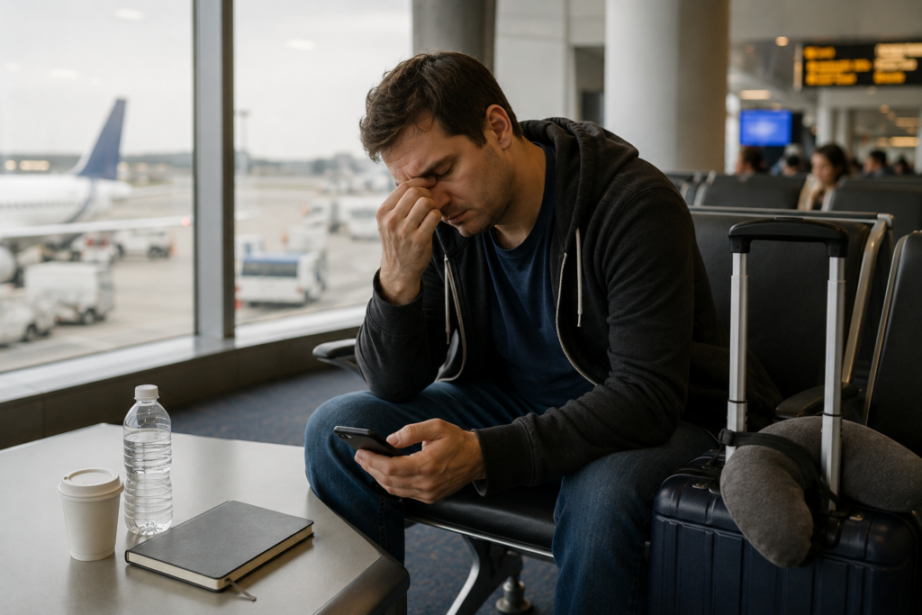 travel fatigue, caffeine pills, travel energy, staying alert, travel tips
